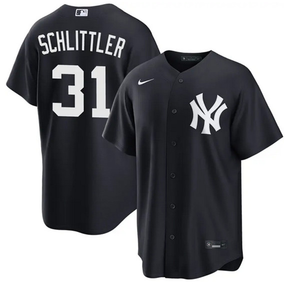 Men's New York Yankees #31 Cam Schlittler Navy 2026 Alternate Stitched Baseball Jersey