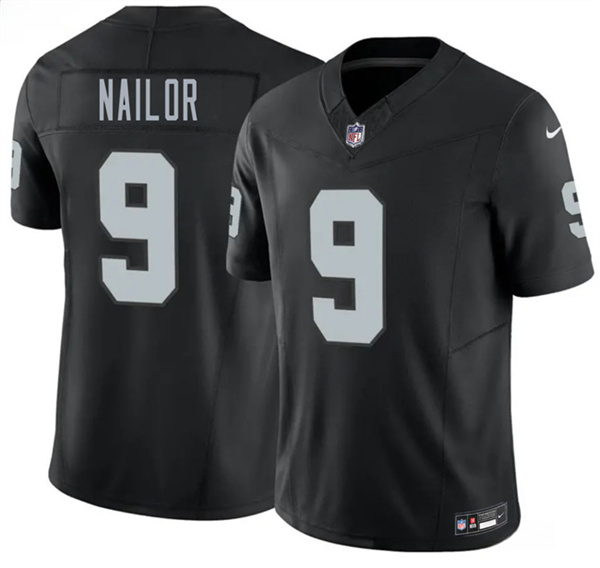 Men's Las Vegas Raiders #9 Jalen Nailor Black 2026 F.U.S.E. Vapor Untouchable Limited Football Stitched Jersey