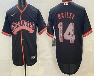 Men's San Francisco Giants #14 Patrick Bailey Black 2026 Alternate Stadium Stitched Jersey