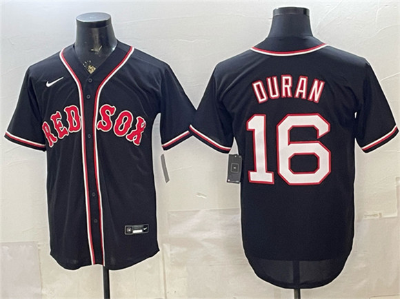 Men's Boston Red Sox #16 Jarren Duran 2026 Fashion Replica Black Out Stitched Baseball Jersey