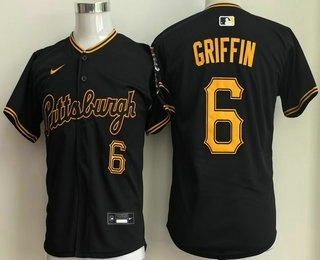 Youth Pittsburgh Pirates #6 Konnor Griffin Black Alternate Limited Jersey
