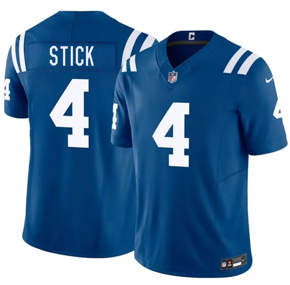 Men's Indianapolis Colts #4 Easton Stick Blue 2026 F.U.S.E. Vapor Limited Football Stitched Jersey