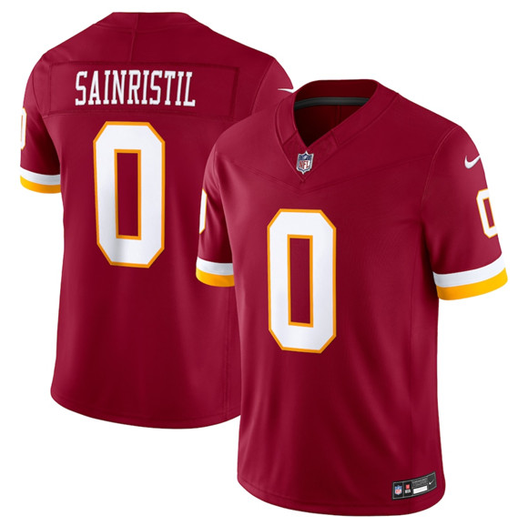 Men's Washington Commanders #0 Mike Sainristil Burgundy 2026 F.U.S.E. Vapor Limited Football Stitched Jersey