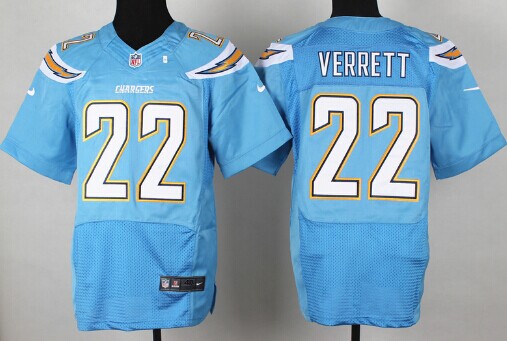 Nike San Diego Chargers #22 Jason Verrett 2013 Light Blue Elite Jersey
