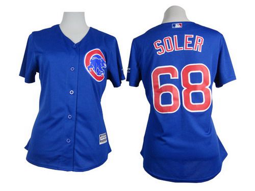 Women's Chicago Cubs #68 Jorge Soler Blue Jersey